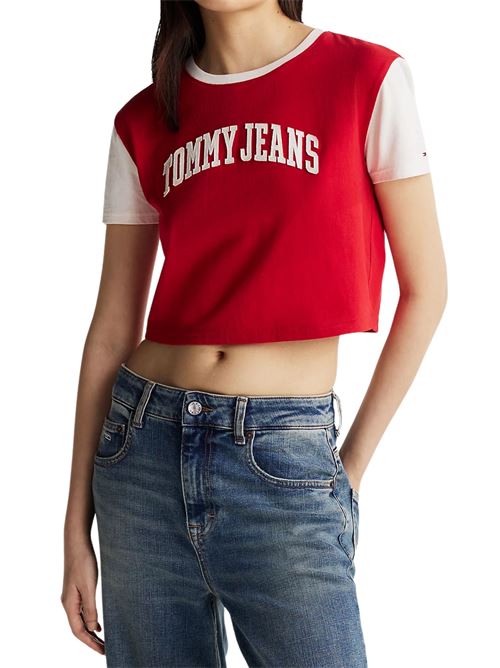 T-shirt regular corta rosso Tommy Jeans | DW0DW19441XME